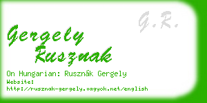 gergely rusznak business card